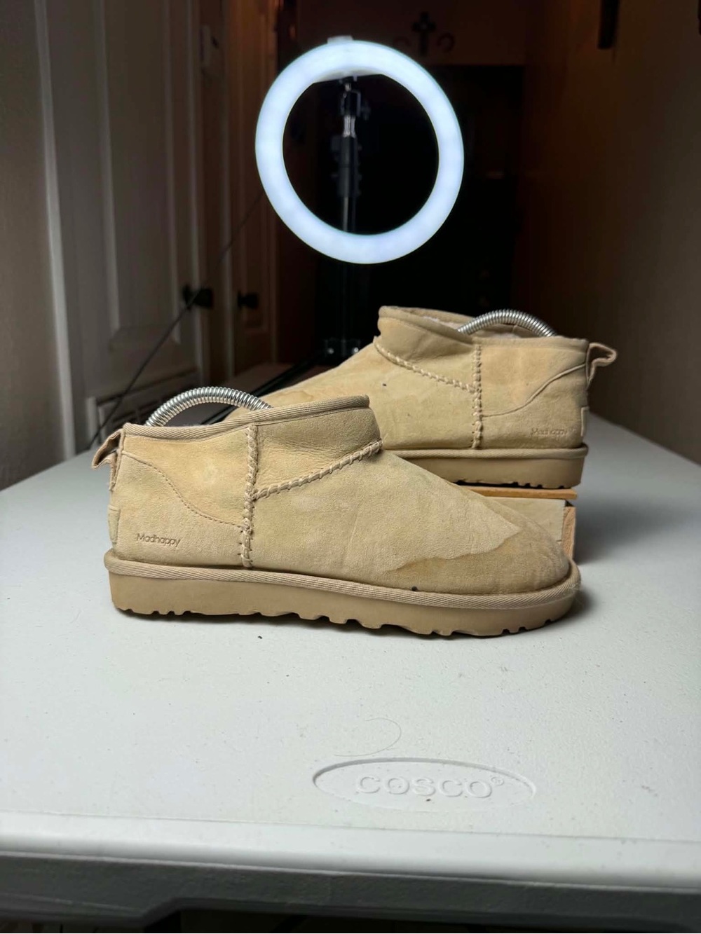 Ugg x MadHappy Classic Ultra Mini Boots size 8 Women White Pepper Fall 2023